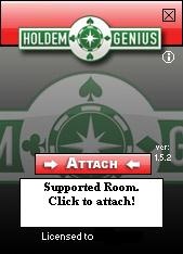 Launching the Holdem Genius Pot Odds Calculator - Attach window on
